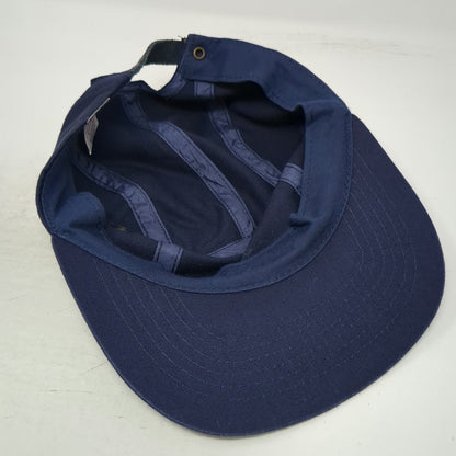 Rothco 5 Panel Hat Blue One Size Adjustable Blank Leather Slideback Mesh Eyelets