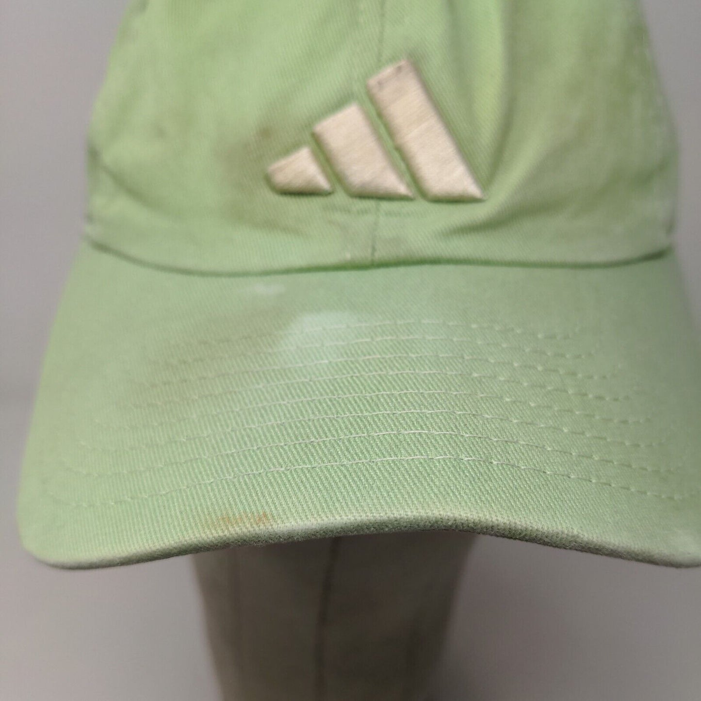 Adidas Boy's Slideback Hat Green Adjustable Embroidered Logo Distressed