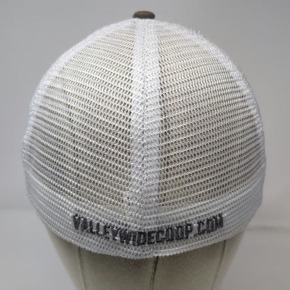 Valley Country Store Baseball Cap Gray L Mesh Fish American Flag Fitted Hat