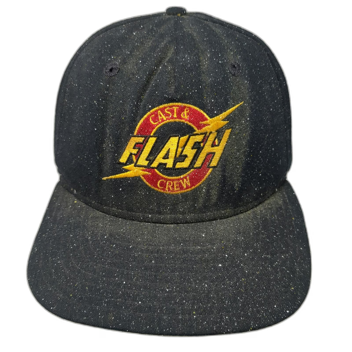 New Era Snapback Black L Cast & Flash Crew Green Underbrim Made in USA Hat