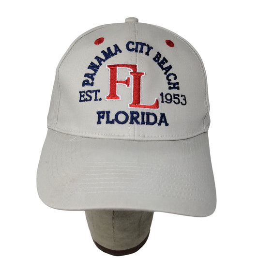 Marco Destin Panama City Beach Florida Strapback Hat OSFA Gray Embroidered