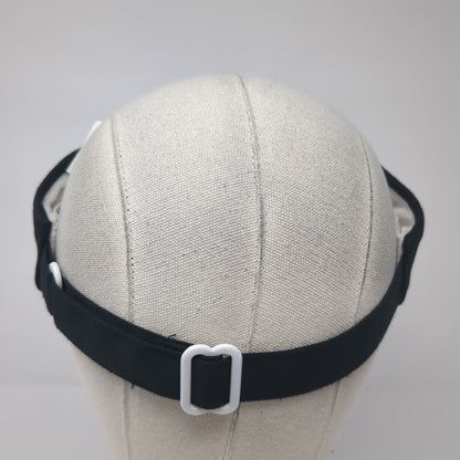 Ravanellis Sun Visor Hat Black OS Adjustable Embroidered Lightweight San Sun