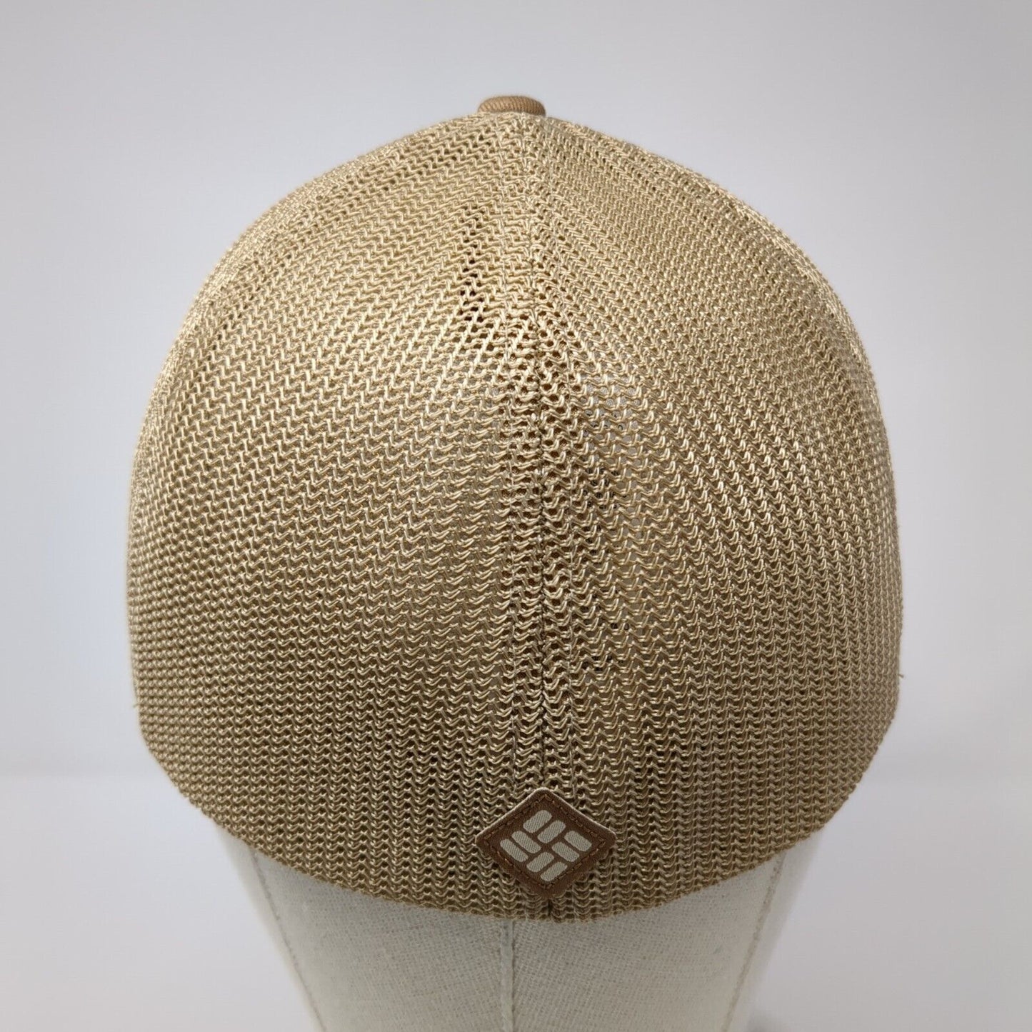 Tree Flag Unisex Fitted Trucker Hat Brown L/XL Mesh Back Patriotic Columbia