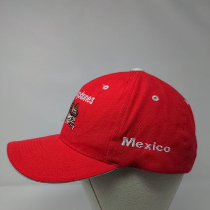 Los Algodones Mexico Strapback Hat Red OSFA Adjustable Embroidered