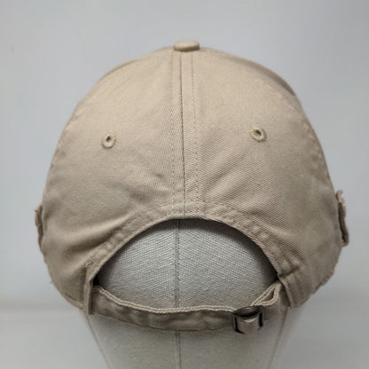 Unbranded Slideback Hat Tan One Size Adjustable Vented Holes Breathable Blank