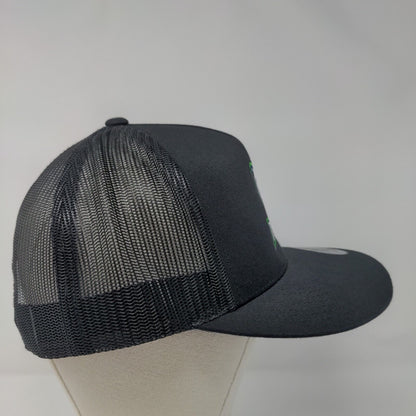 ROAR Snapback Trucker Hat Black OSFA Adjustable Embroidered Mesh Back Sport-Tek