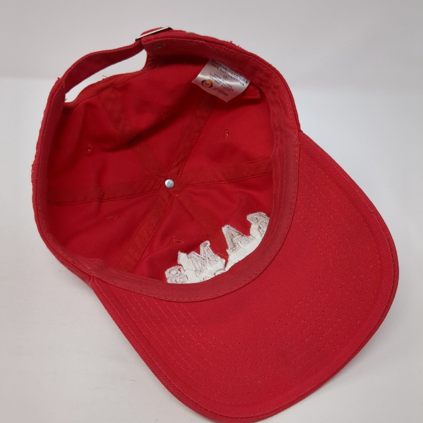 RAMS Jamesville DeWitt Slideback Hat Red One Size Adjustable Embroidered Cotton