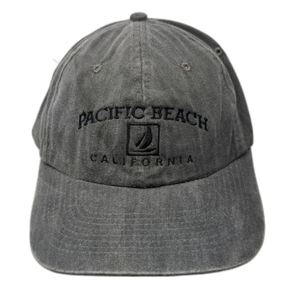 Cameo Baseball Cap Gray One Size Pacific Beach California Sailboat Buckle Hat