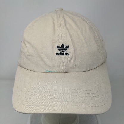 Adidas Trefoil Slideback Hat Tan One Size Adjustable Embroidered 6 Panel
