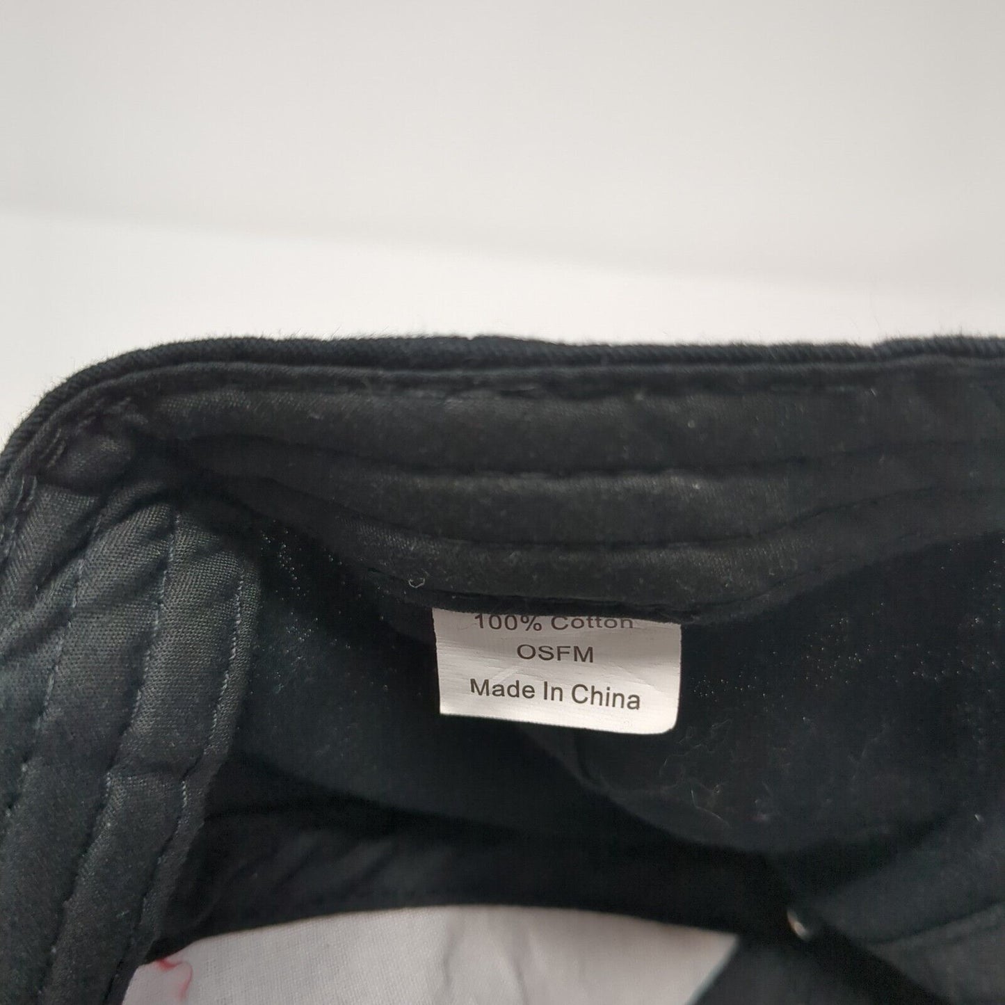 Unbranded Strapback Baseball Cap Black One Size Adjustable 6 Panel Blank