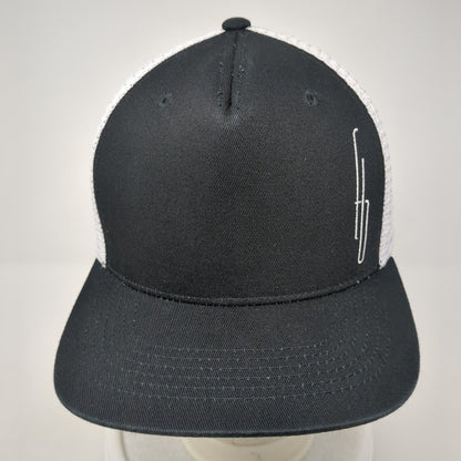 American Needle Snapback Trucker Hat Black One Size Mesh Back Logo