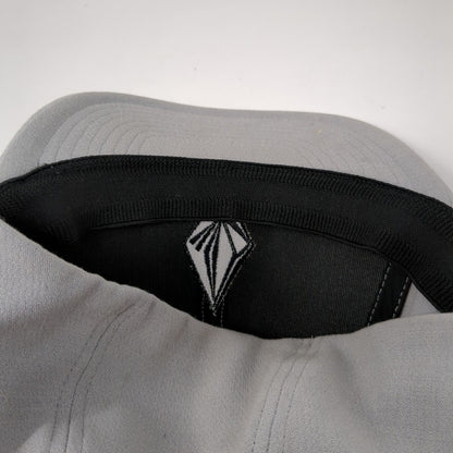 Volcom Stone Fitted Hat Gray L/XL Embroidered Solid 6 Panel Vent Holes