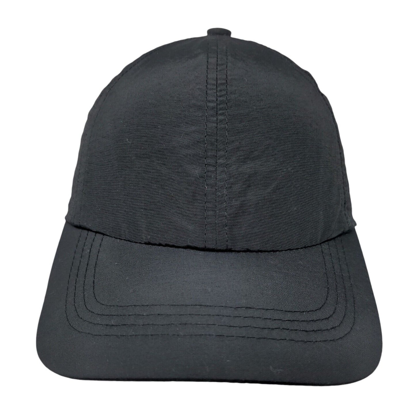 Unbranded Criss Cross Ponytail Strapback Hat Black 57-58cm Solid Blank