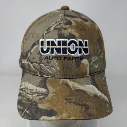 Union Auto Parts Strapback Hat Camouflage OSFM Embroidered 6 Panel Outdoor Cap