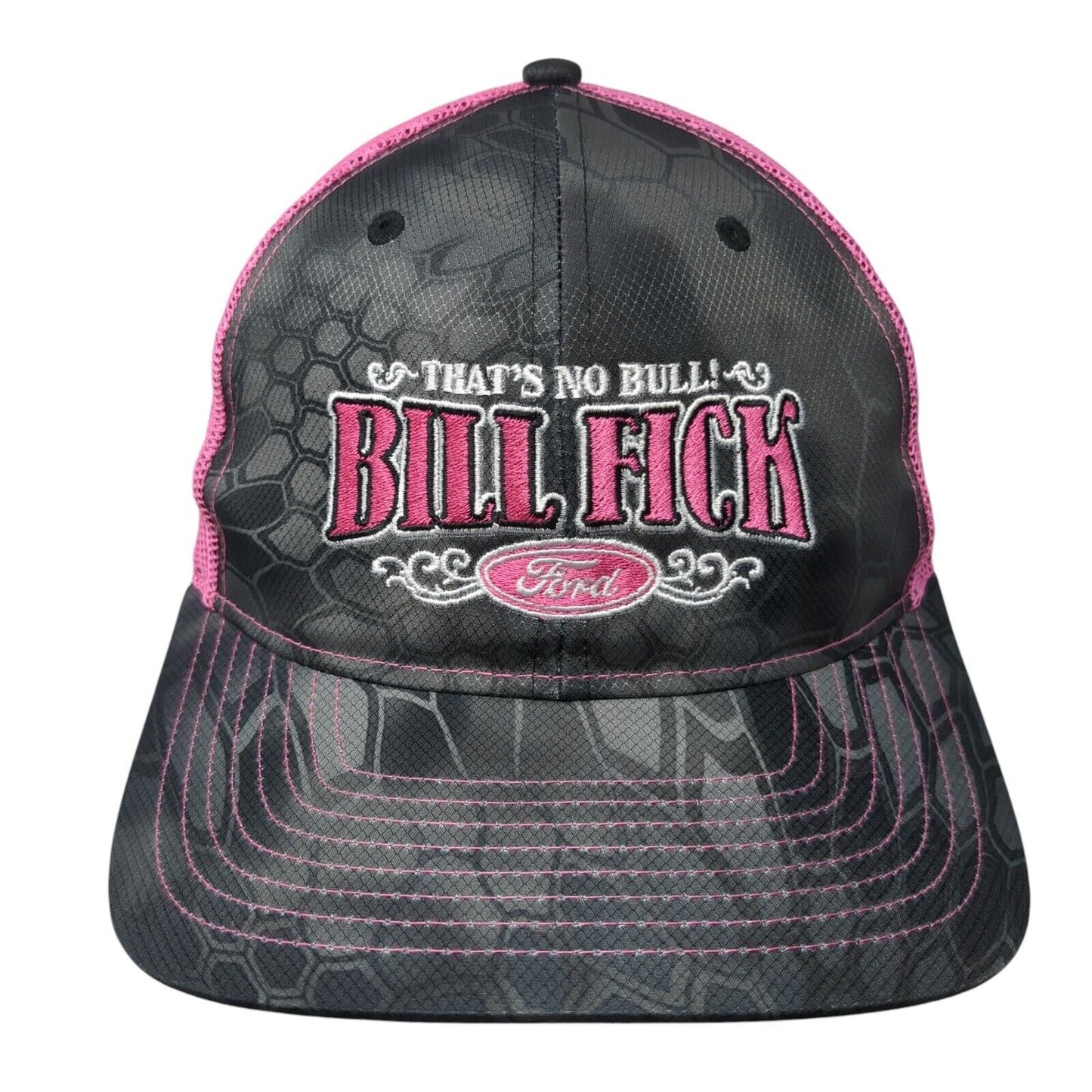 That's No Bull Bill Fick Ford Snapback Trucker Hat Camo Small Mesh Richardson