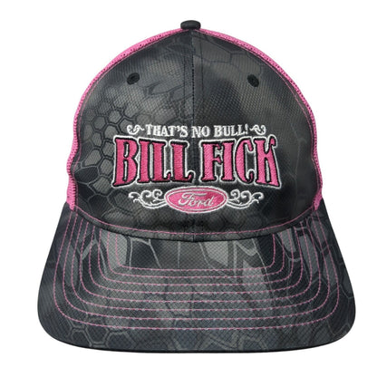 That's No Bull Bill Fick Ford Snapback Trucker Hat Camo Small Mesh Richardson
