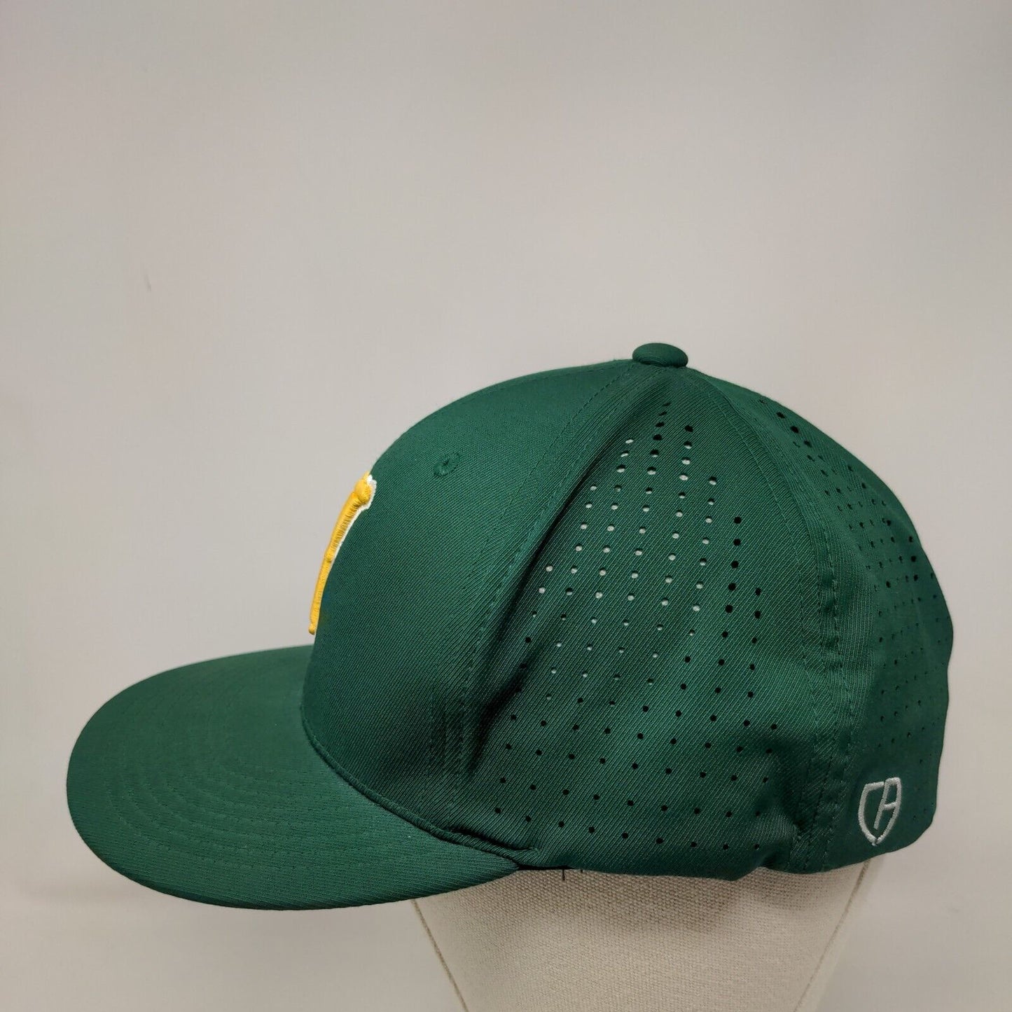 Y Initial Fitted Hat Green L/XL Embroidered Flexfit Yupoong Cap America