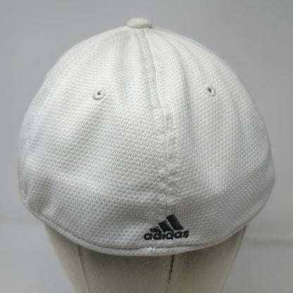 Adidas Baseball Cap White XL Stretch Fit Embroidered Mountain Logo Sport Hat