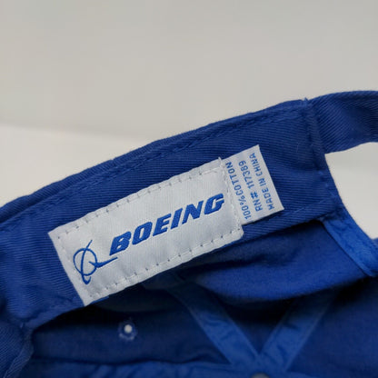 Boeing Slideback Hat Blue One Size Adjustable Embroidered 6 Panel