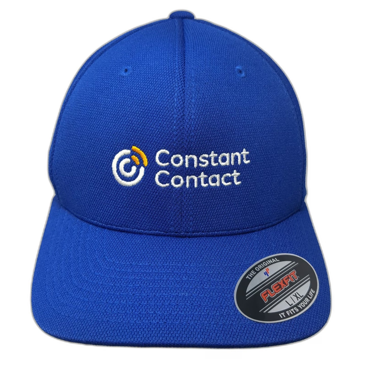 Flexfit Baseball Cap Blue XL Constant Contact Embroidered Logo Polyester Hat
