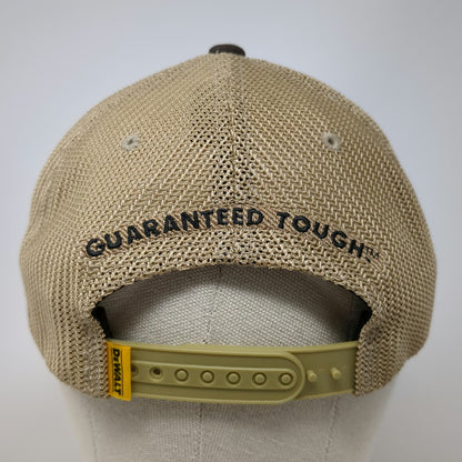 DeWalt Trucker Hat Brown One Size Mesh Back Snapback Flexfit Guaranteed Tough