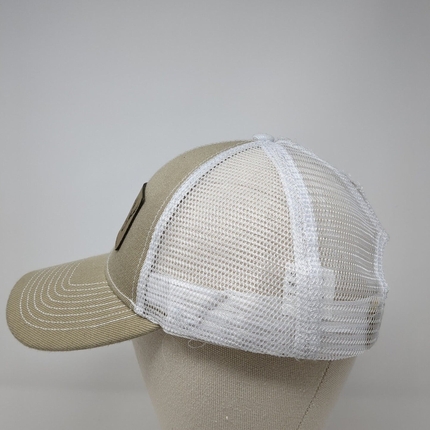 Wild Things Taxidermy Strapback Trucker Hat Tan One Size Mesh Back