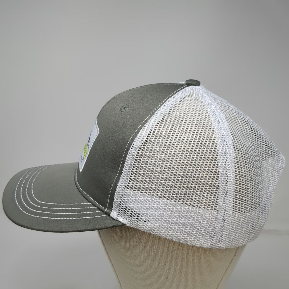 Gray Trucker Hat OSFM Top Of Tamarack Bike Run Hike Mesh Snapback Step Forward