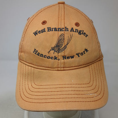 Attitude 101 Baseball Cap Orange One Size Fly Fishing Hancock NY Strapback Hat