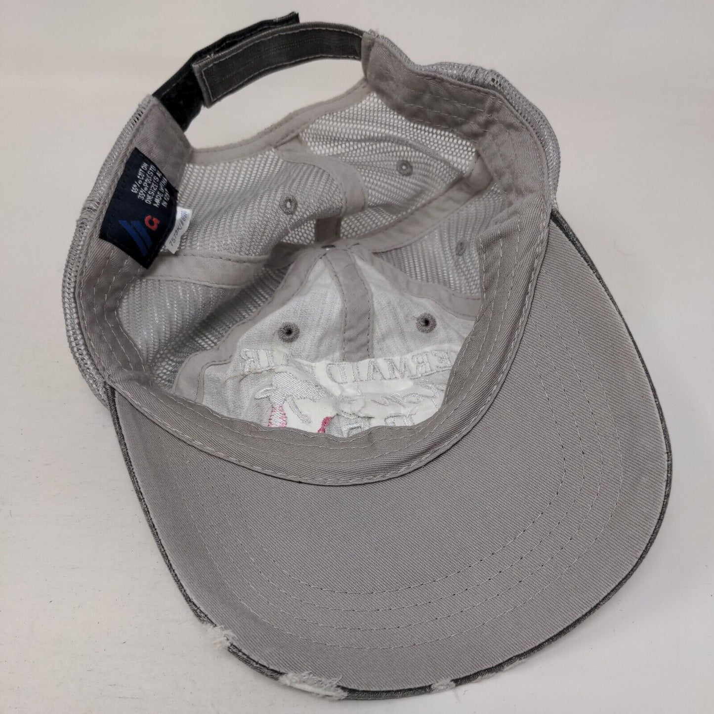 Mermaid Hair Don't Care Strapback Mesh Back Trucker Hat Gray OSFA