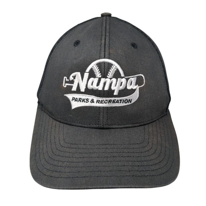 Nampa Parks & Recreation Snapback Trucker Hat Gray Small Mesh Back Richardson