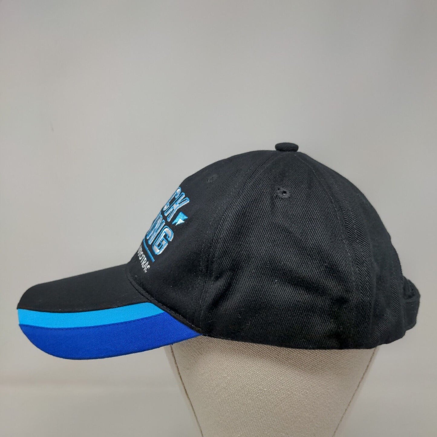 Truck Racing Autotrac Strapback Hat Black One Size Adjustable Embroidered