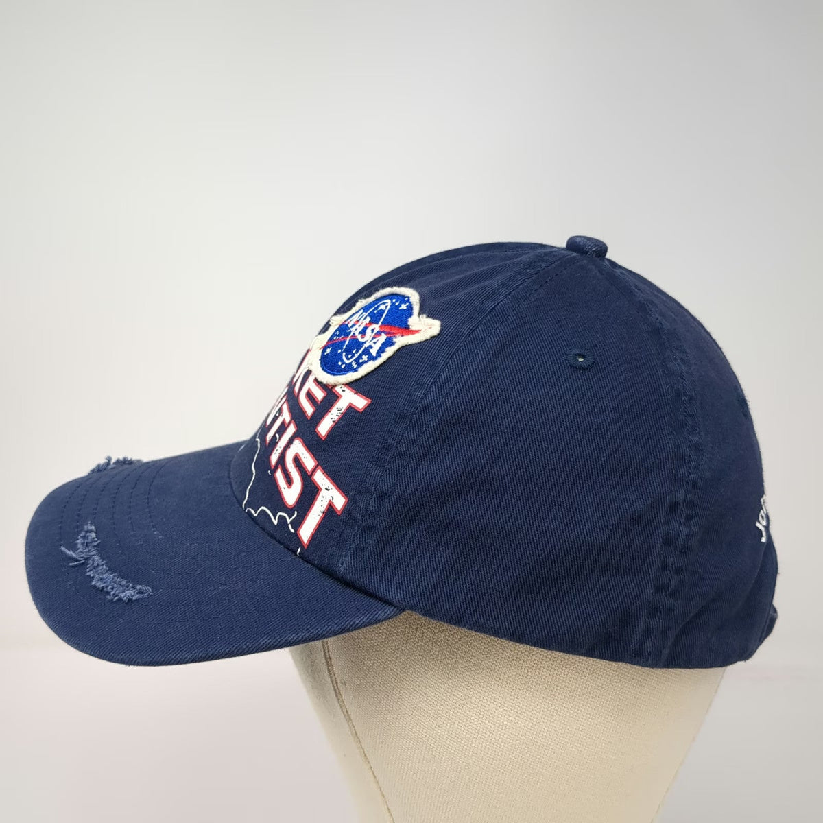 5 Panel Blue One Size NASA Rocket Scientist Johnson Space Center Hat Slideback