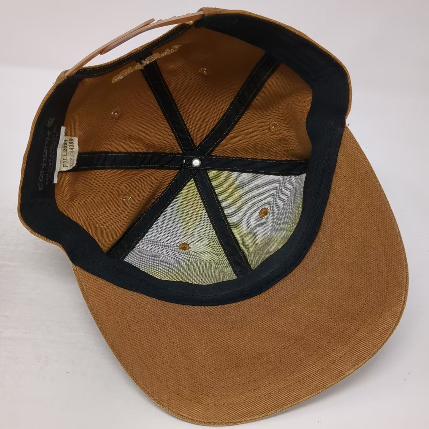 Carhartt Brown Snapback Hat One Size Adjustable Embroidered Logo Canvas Work