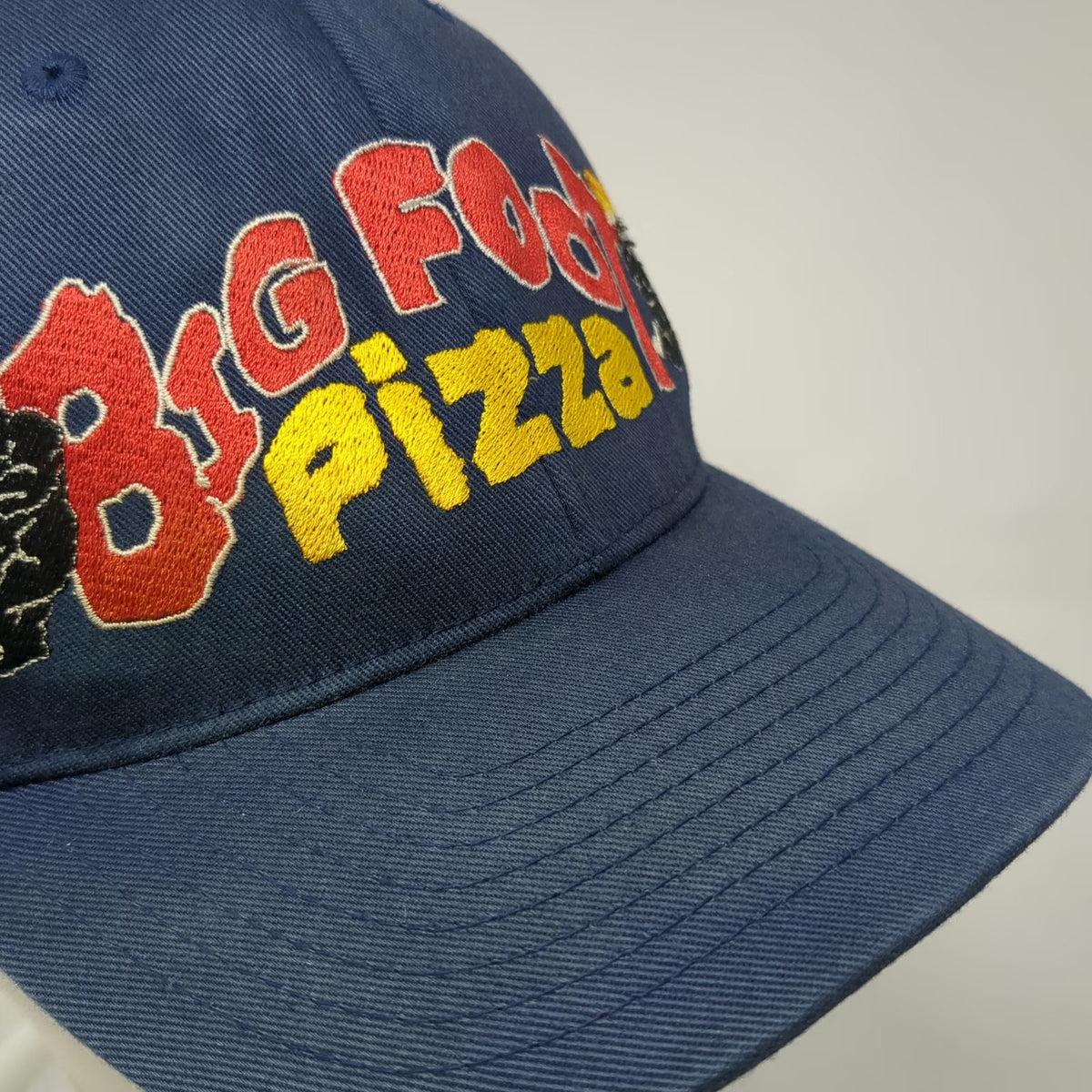 Port Authority Baseball Cap Blue XL Bigfoot Pizza Hut Promo Flexfit Graphic Hat