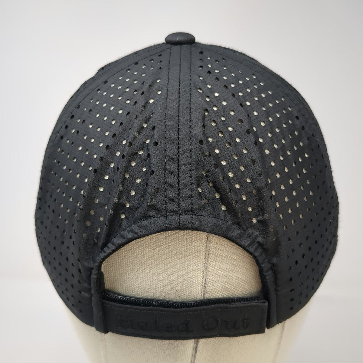 Holed Out Baseball Cap Black One Size Shaker Hills Golf Course Leather Patch Hat