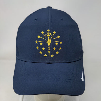 State of Indiana Flag Adult Strapback Golf Hat Blue OSFM W/Tags Nike Dri-Fit