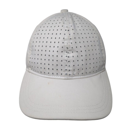 Unbranded Strapback Hat White OSFA Solid Adjustable Perforated