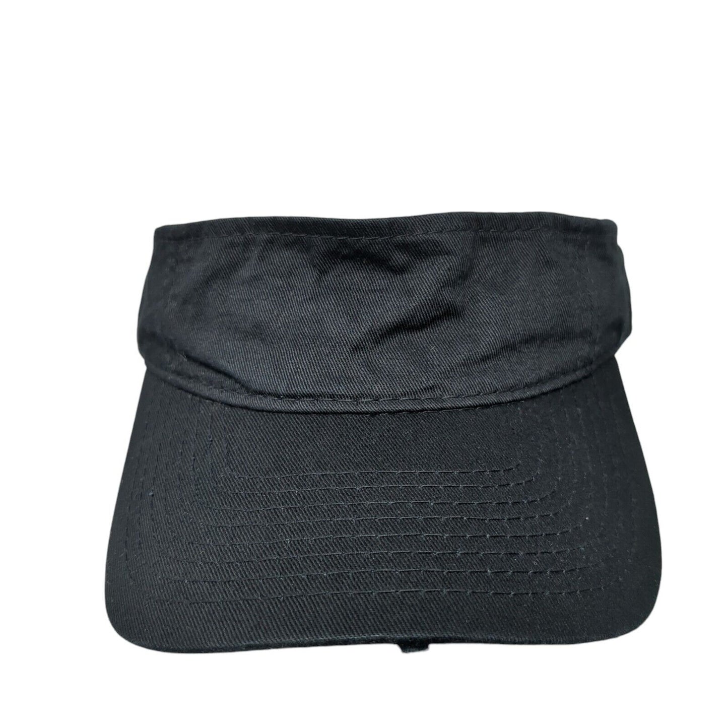 Outdoor Cap Slideback Sun Visor Hat Black One Size Adjustable Lightweight Blank