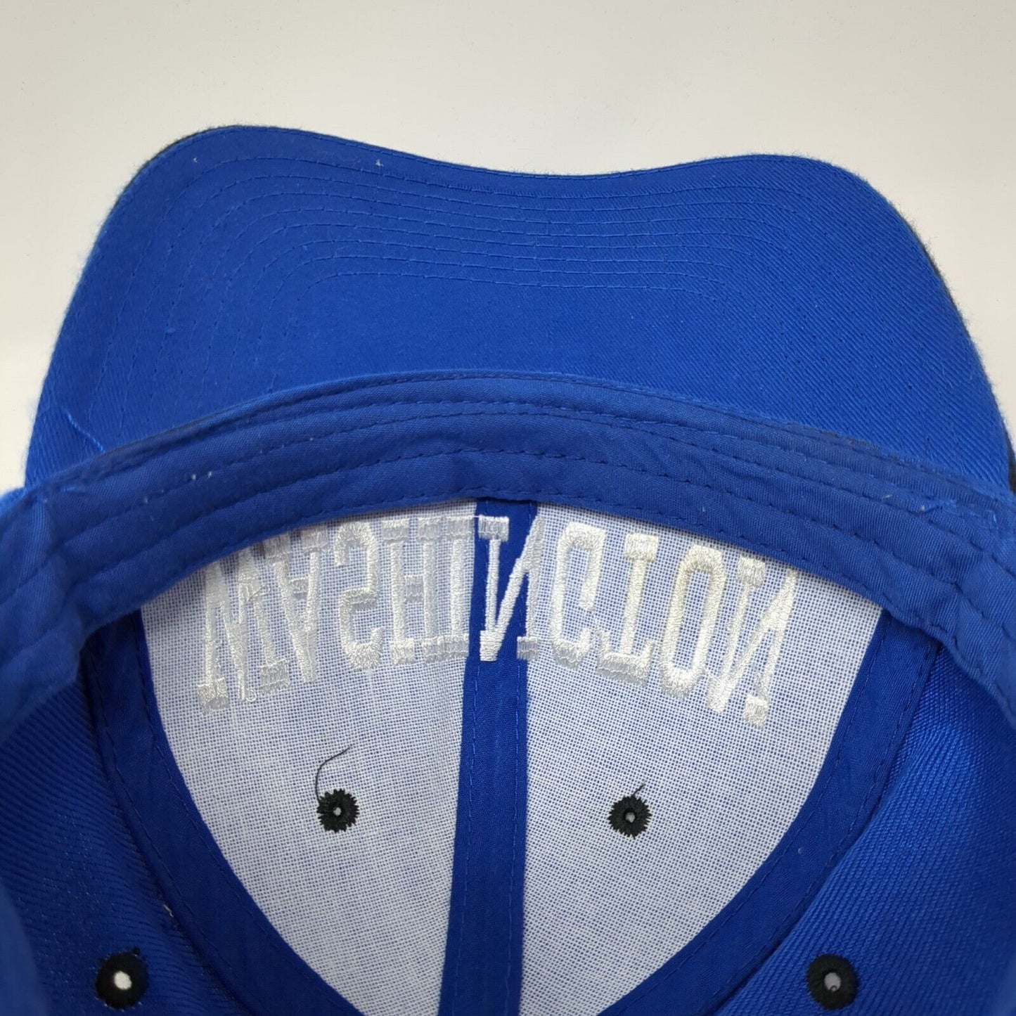 Washington Strapback Hat Blue One Size Adjustable Embroidered 6 Panel