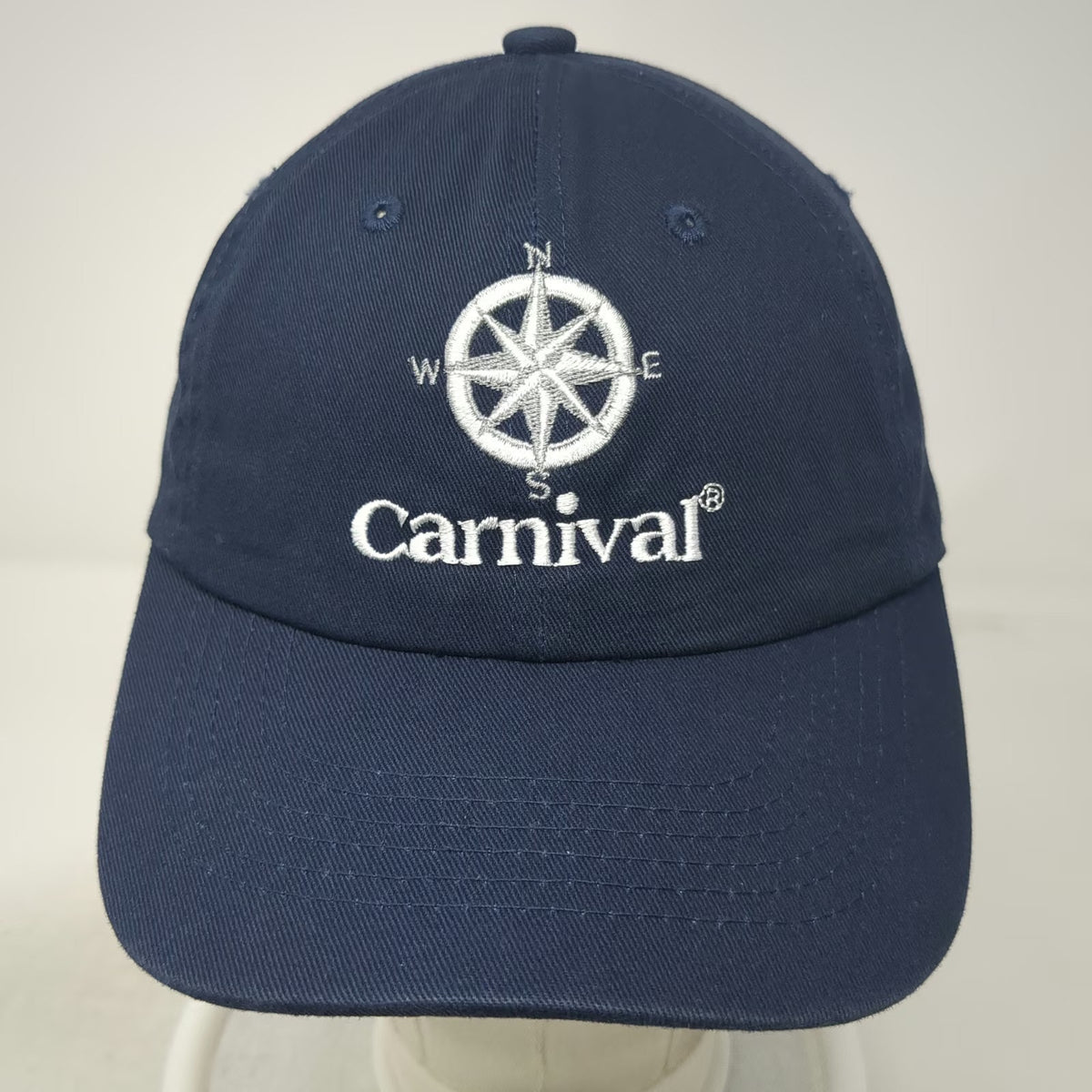 DMR Blue One Size Baseball Cap Carnival Cruise Line Compass Logo Hat Strapback