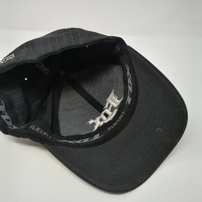 Fox Fitted Hat Black S/M Lightweight Embroidered Vented Holes 6 Panel Flexfit