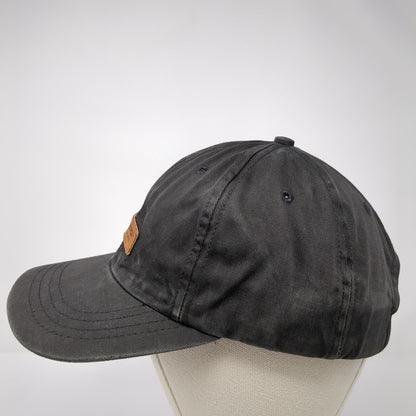 Vintage Polo Sport Ralph Lauren Slideback Hat Black OSFA Made USA Leather Patch