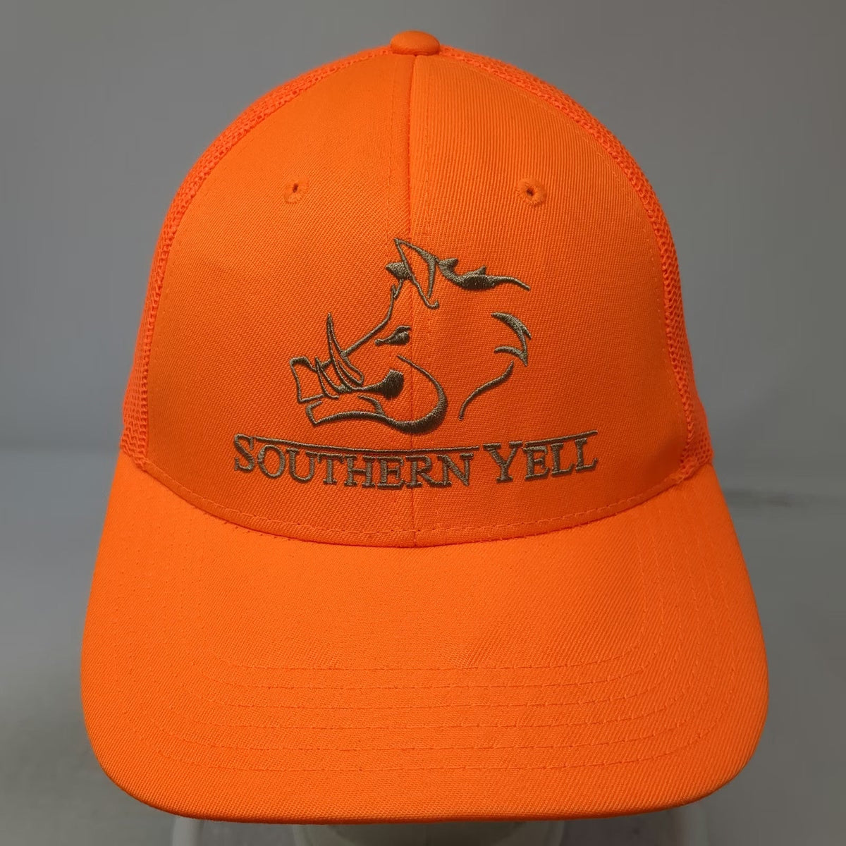 OTTO Trucker Hat Orange One Size Southern Yell Hog Wild Boar Mesh Snapback