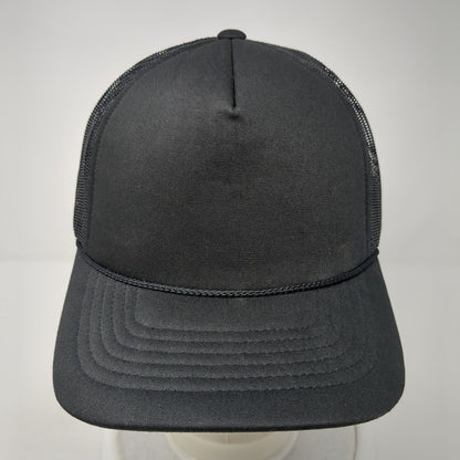 Richardson Snapback Mesh Back Rope Trucker Hat Black One Size Blank