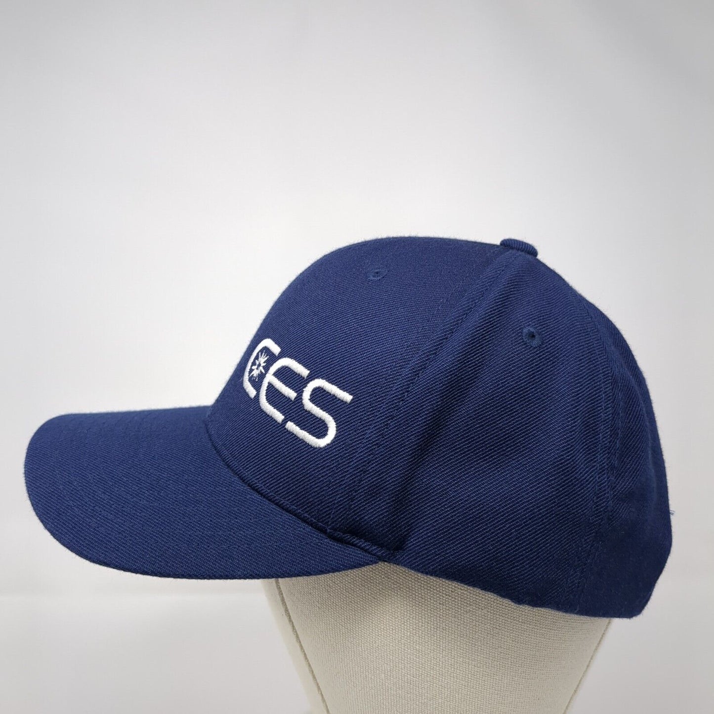 CES Snapback Hat Blue One Size Solid Adjustable Embroidered Sport-Tek