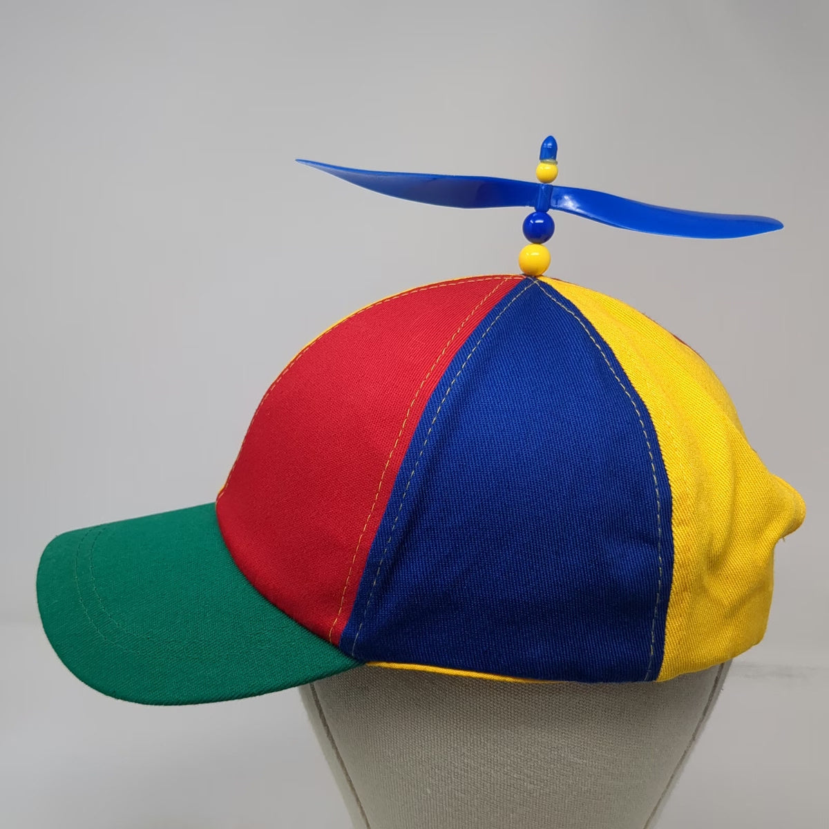 Aiermo Baseball Cap Red Yellow Blue Green One Size Propeller Hat Novelty Fun