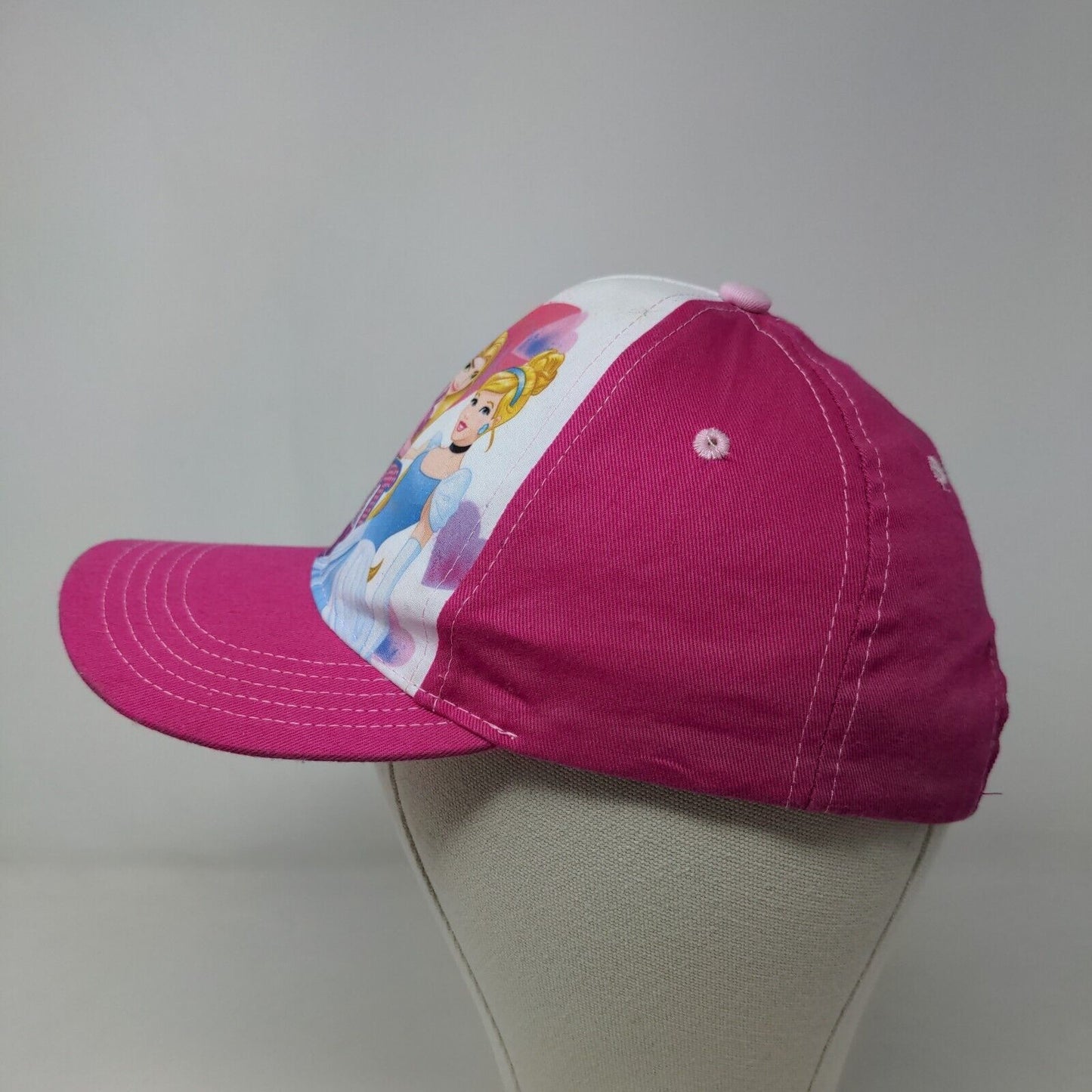 Disney Princess Girl's Strapback Hat Pink Size OSFM Cinderella Rapunzel Jasmine