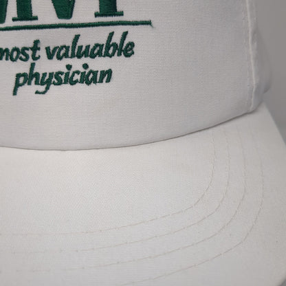MVP Most Valuable Physician Slideback Hat White One Size Leather Strap