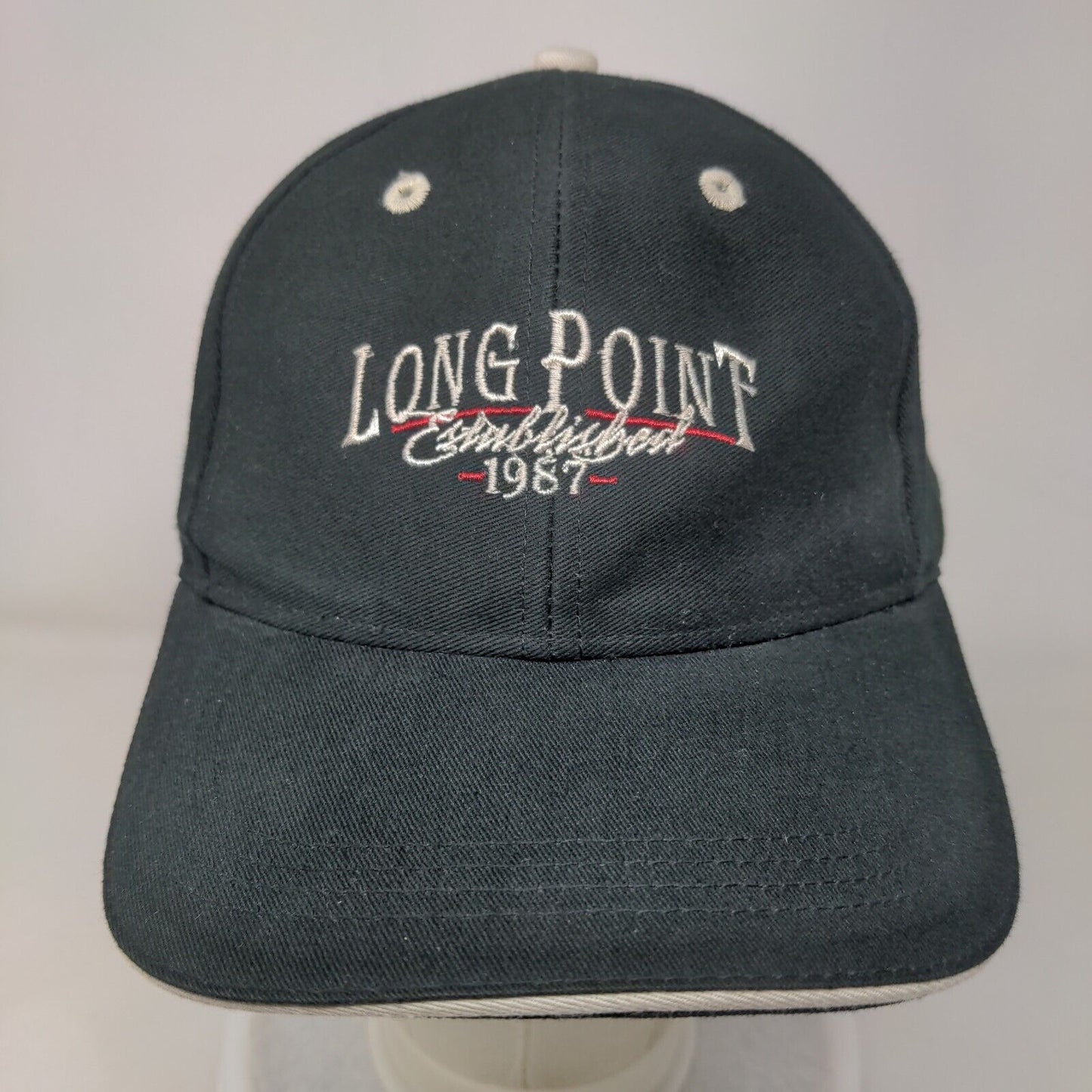 Long Point Established 1987 Slideback Hat Black OS Adjustable 6 Panel Ahead