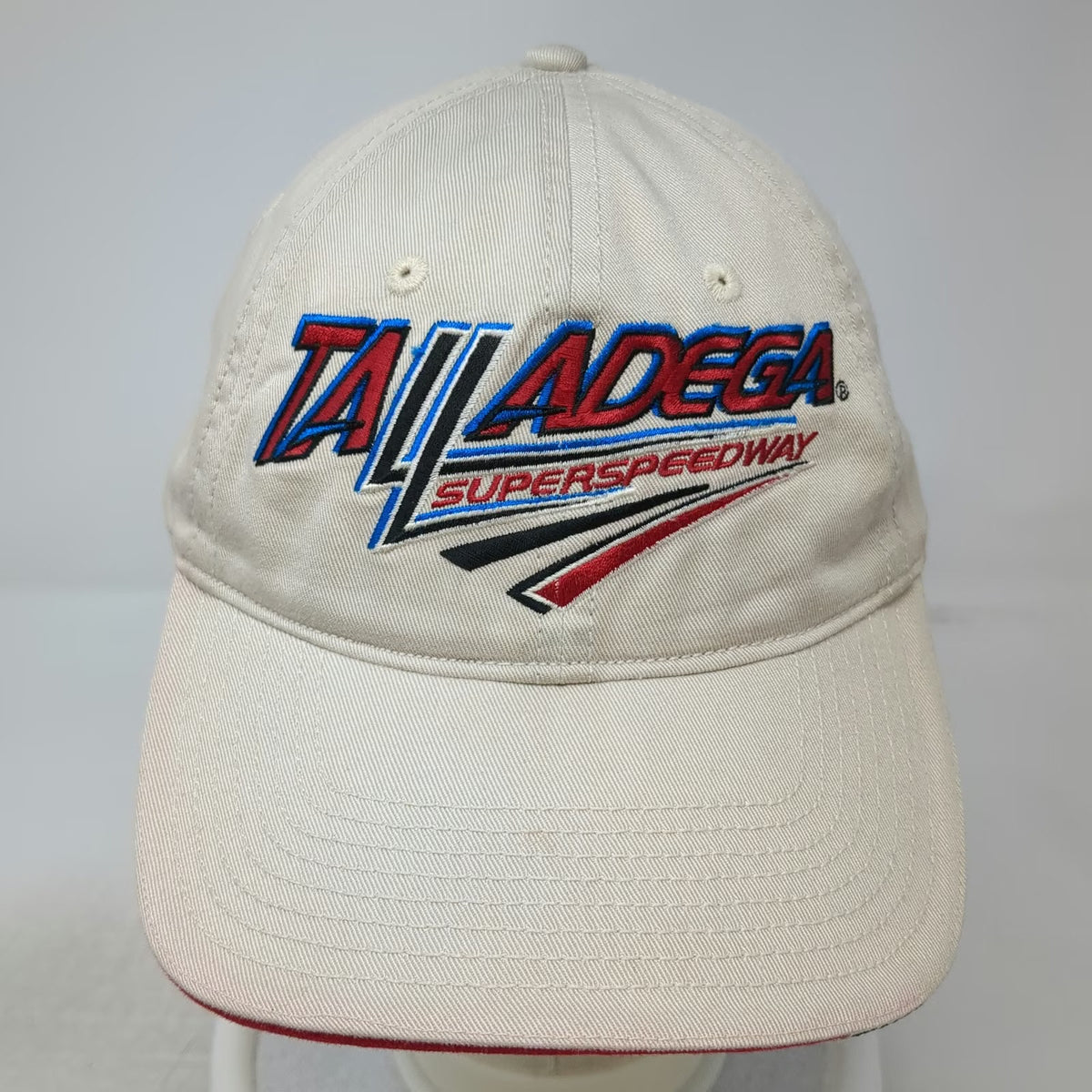 ISC Talladega Superspeedway Hat Beige One Size Baseball Cap American Flag Racing